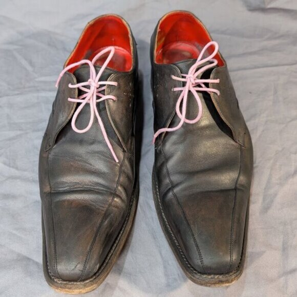 Jeffrey West Dashwood Burnished Black Brown Derby Dress Shoes Men Size 9.5 - Picture 2 of 9